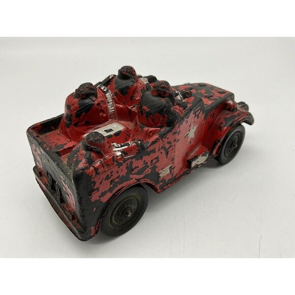 Sun Rubber Company Vintage 1940's  Army Radio & Machine Gun 4 Man Vehicle - Picture 14 of 16